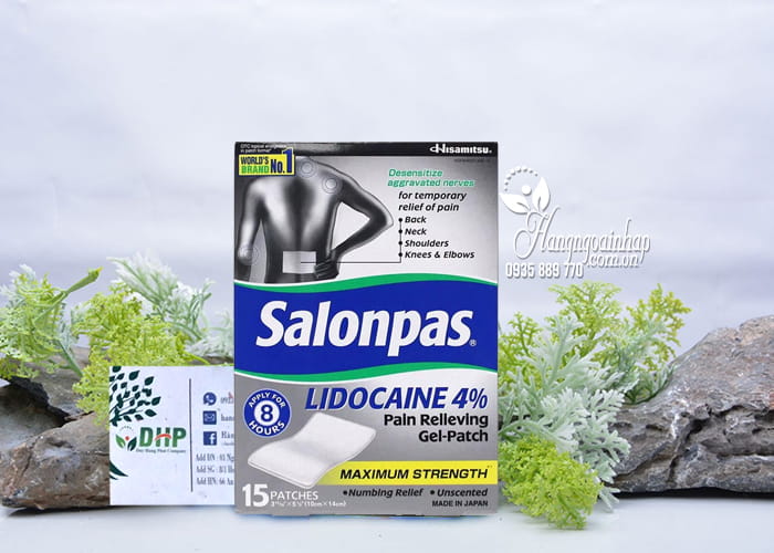 Miếng dán giảm đau Salonpas Lidocaine 4%, 15 miếng 88