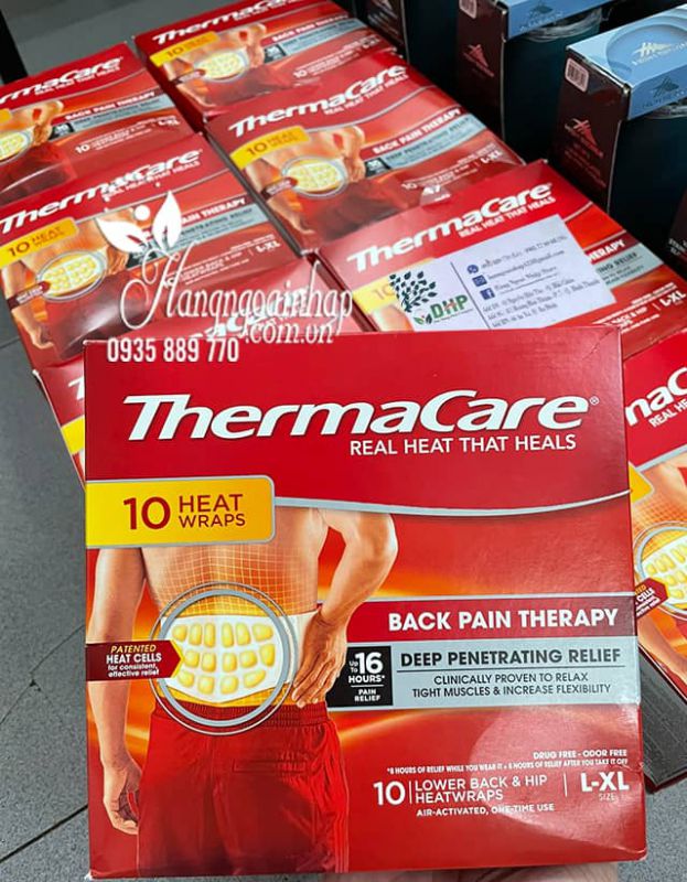 Miếng dán giảm đau thắt lưng ThermaCare HeatWraps của Mỹ 9