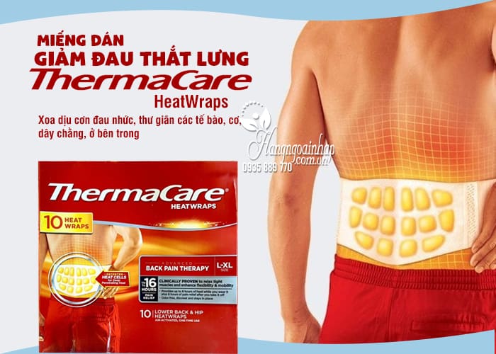 Miếng dán giảm đau thắt lưng ThermaCare HeatWraps của Mỹ 5