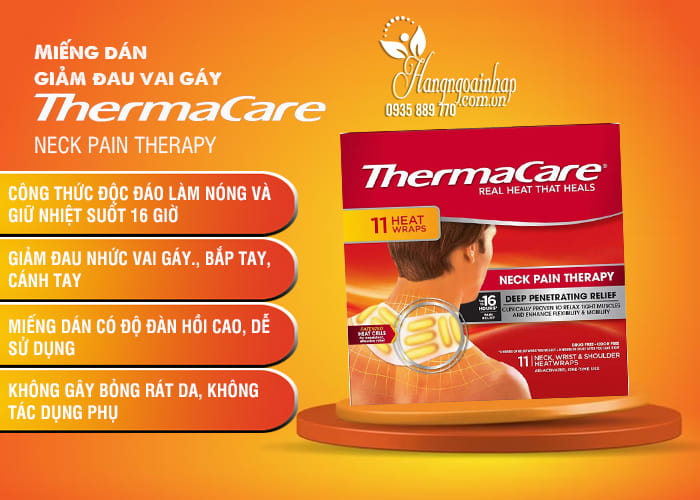 Miếng dán giảm đau vai gáy ThermaCare Neck Pain Therapy 6
