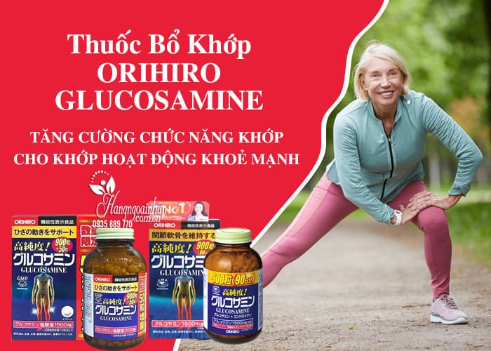 Thuốc bổ khớp Orihiro Glucosamine 900 viên của Nhật mẫu mới