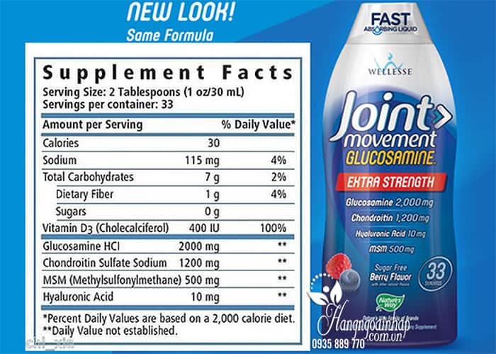 Thuốc Glucosamine dạng nước Wellesse Joint Movement 1000ml của Mỹ 5