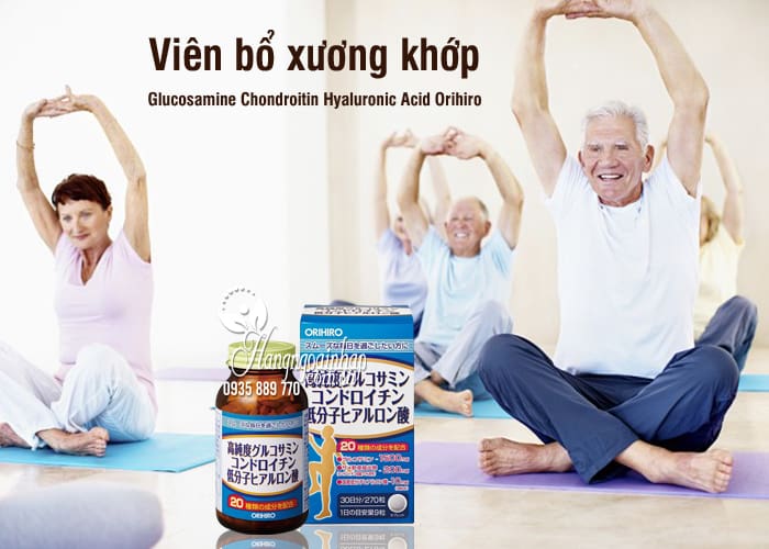 Viên bổ xương khớp Glucosamine Chondroitin Hyaluronic Acid Orihiro  8