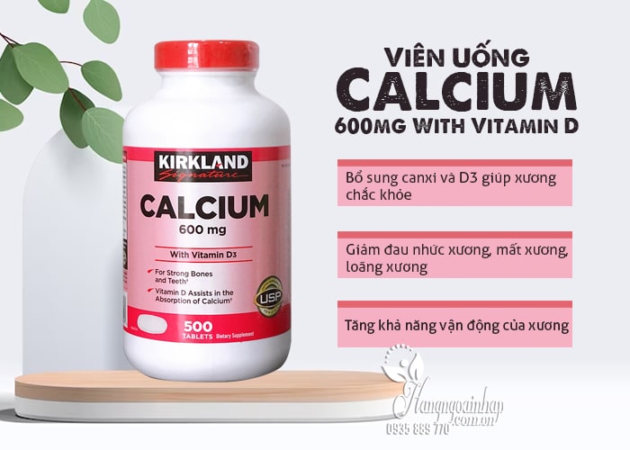 Viên Calcium 600mg With Vitamin D 500 Viên Của Kirkland 5