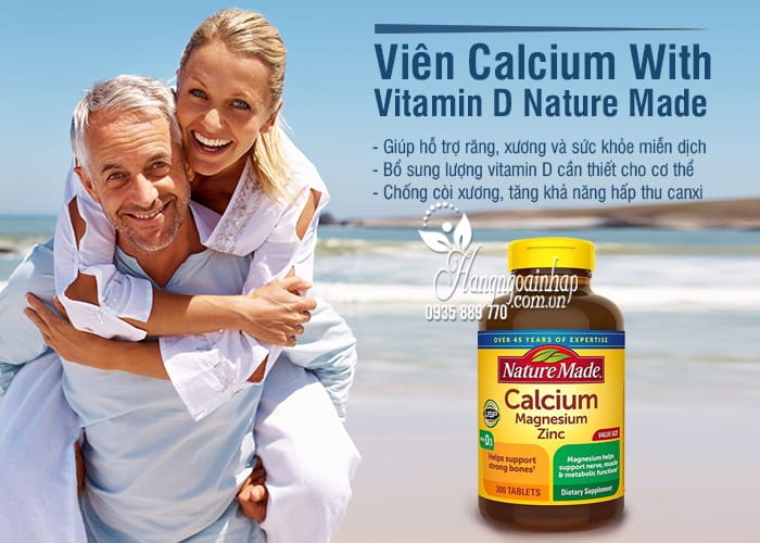 Viên Calcium With Vitamin D Nature Made 300 Viên Của Mỹ 78