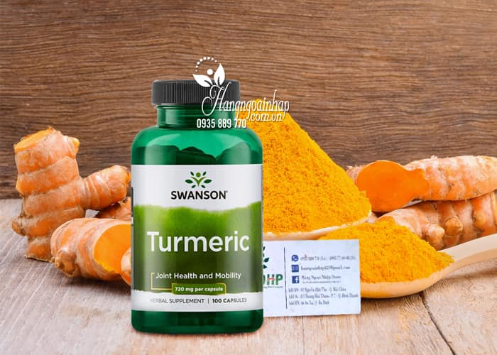 Viên nghệ hỗ trợ dạ dày Swanson Turmeric 720mg 100 viên 0