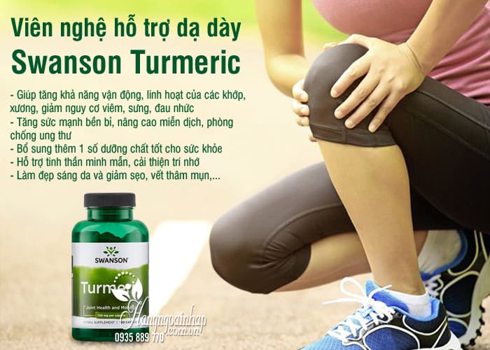 Viên nghệ hỗ trợ dạ dày Swanson Turmeric 720mg 100 viên 5