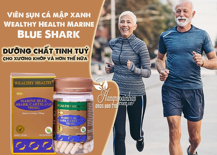 Viên sụn cá mập xanh Wealthy Health Marine Blue Shark 6