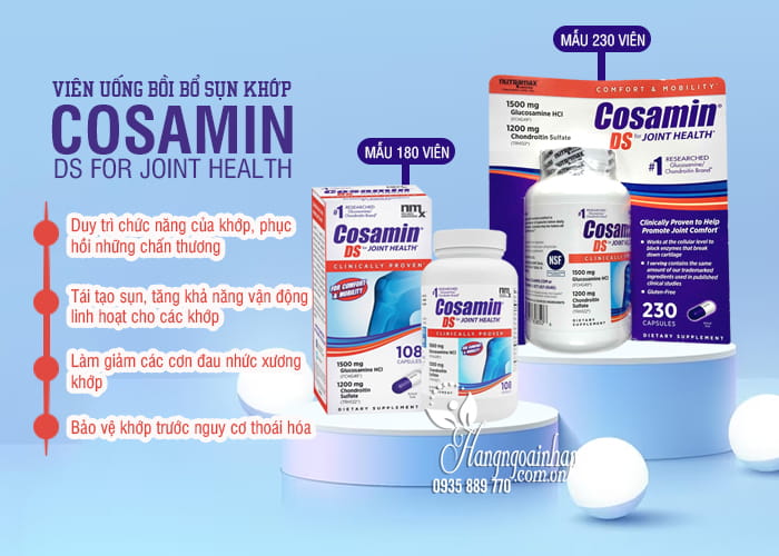 Viên uống bồi bổ sụn khớp Cosamin DS For Joint Health Mỹ 23