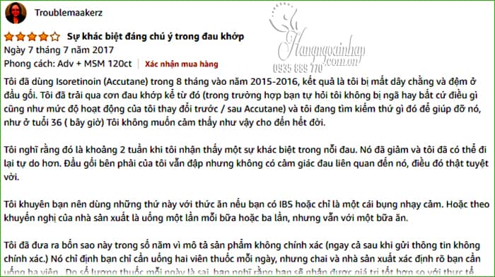 Viên uống bổ khớp Schiff Move Free Advanced Plus MSM mẫu mới 8