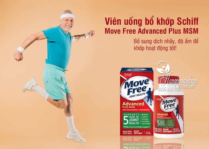 Viên uống bổ khớp Schiff Move Free Advanced Plus MSM mẫu mới 1