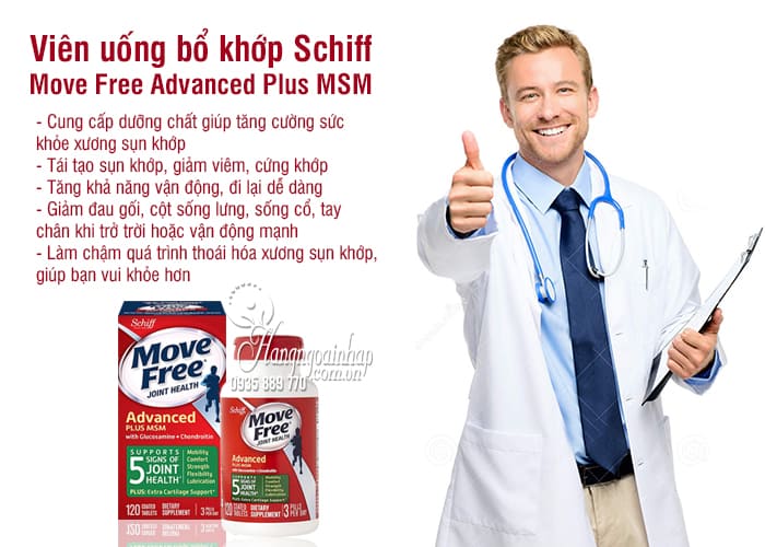 Viên uống bổ khớp Schiff Move Free Advanced Plus MSM mẫu mới 2