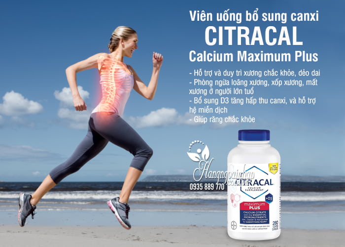 Viên uống bổ sung canxi Citracal Calcium Maximum Plus 280 viên 6