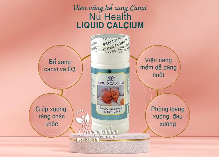 Viên uống bổ sung Canxi Nu Health Liquid Calcium của Mỹ 7