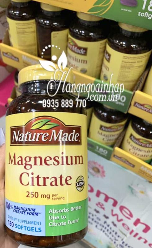 Viên uống bổ sung magie Nature Made Magnesium Citrate 180 viên 2