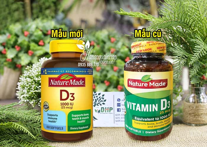 Viên uống bổ sung Vitamin D3 Nature Made 1000 IU mẫu mới 7
