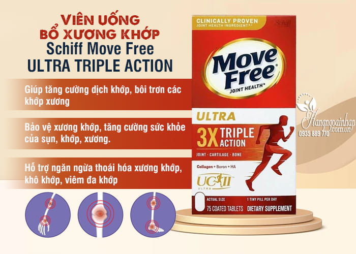 Viên uống bổ xương khớp Schiff Move Free Ultra Triple Action 33