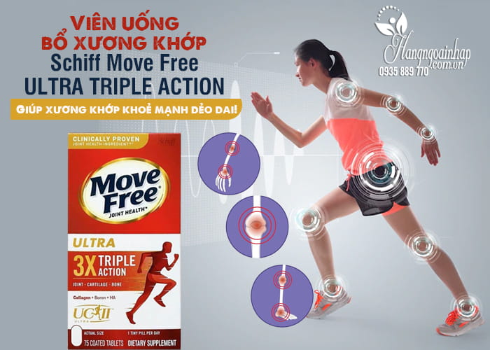 Viên uống bổ xương khớp Schiff Move Free Ultra Triple Action 66