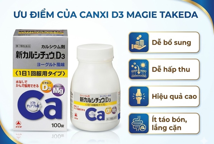 Canxi D3 Magie Takeda 100 viên