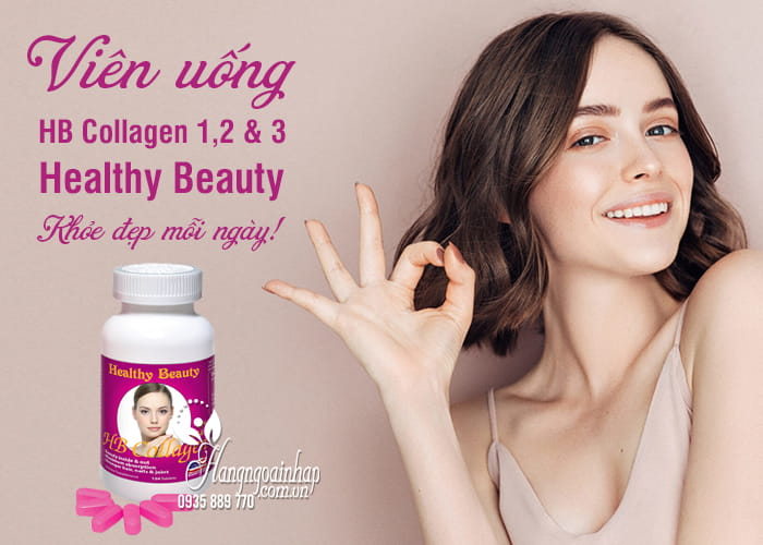 Viên uống HB Collagen 1,2 & 3 Healthy Beauty 120 viên 1