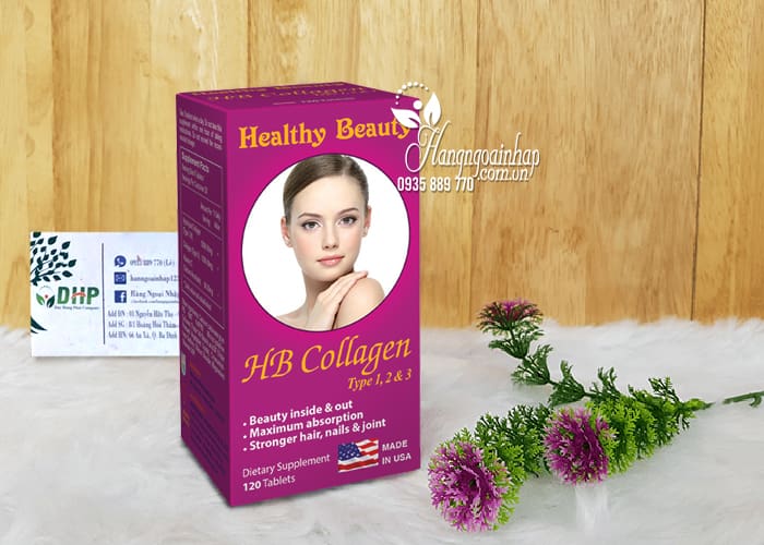 Viên uống HB Collagen 1,2 & 3 Healthy Beauty 120 viên 9