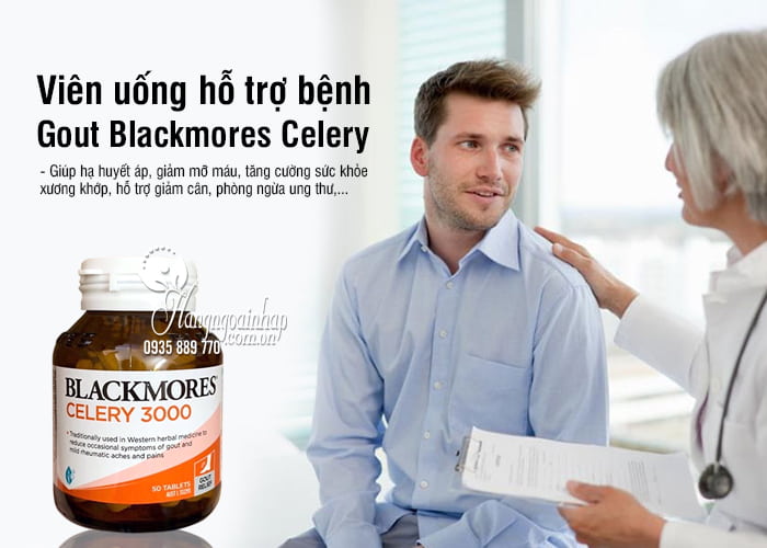 Viên uống hỗ trợ bệnh Gout Blackmores Celery 3000mg Úc 1