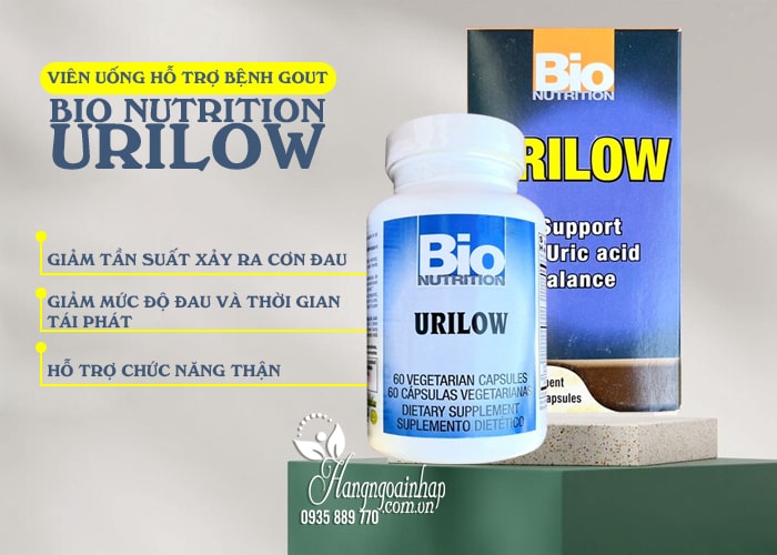 Viên uống hỗ trợ bệnh gout Urilow Bio Nutrition của Mỹ 5