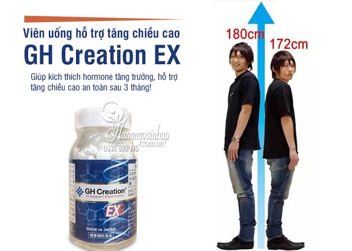 Viên uống hỗ trợ tăng chiều cao GH Creation EX Nhật Bản 1