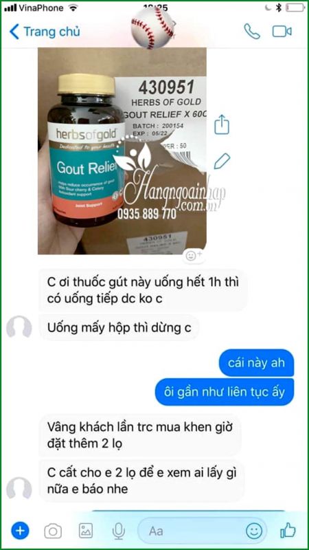 Viên uống hỗ trợ trị bệnh Gút Gout Relief Herbs Of Gold Úc 8