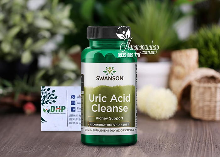 Viên uống hỗ trợ trị gout Swanson Uric Acid Cleanse 60 viên 9