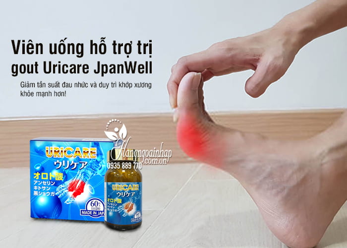 Viên uống hỗ trợ trị gout Uricare JpanWell 60 viên Nhật Bản 3