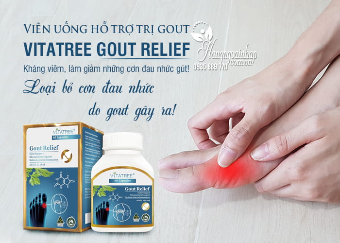 Viên uống hỗ trợ trị gout Vitatree Gout Relief 60 viên của Úc 1