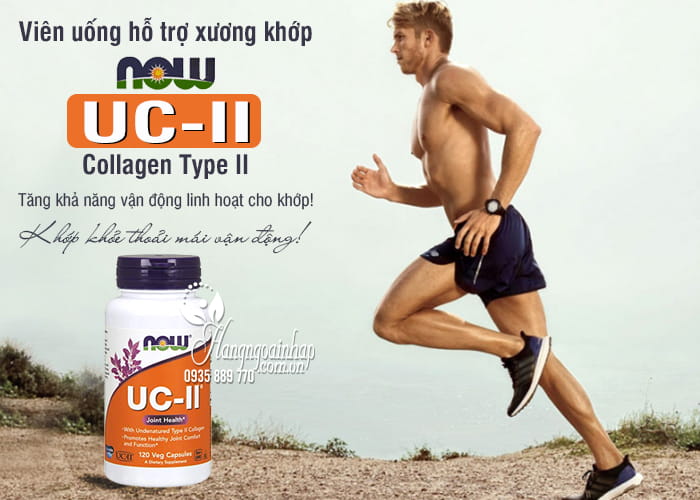 Viên uống hỗ trợ xương khớp Now UC-II Collagen Type II của Mỹ 1