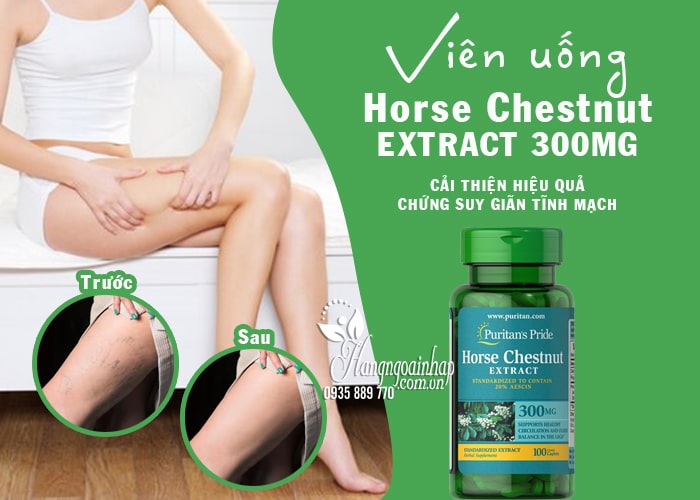 Viên uống Horse Chestnut Extract 300mg Puritan’s Pride Mỹ 12