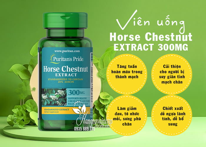Viên uống Horse Chestnut Extract 300mg Puritan’s Pride Mỹ 78