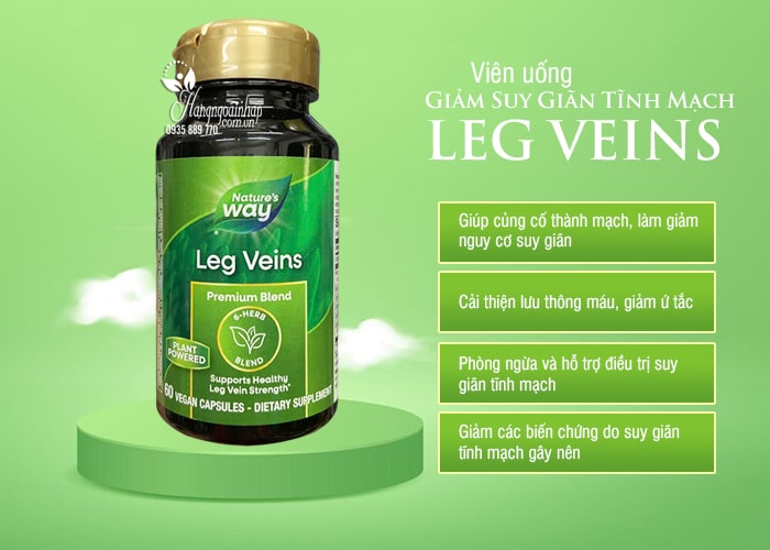 Viên uống Nature’s Way Leg Veins giảm suy giãn tĩnh mạch 34
