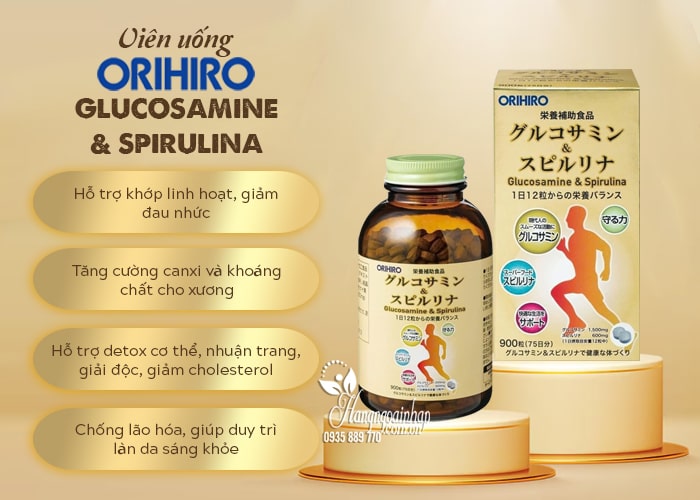 Viên uống Orihiro Glucosamine & Spirulina 900 viên của Nhật Bản  34