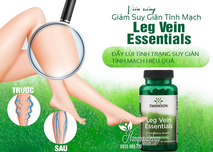 Viên uống Swanson Leg Vein Essentials giảm suy giãn tĩnh mạch 12