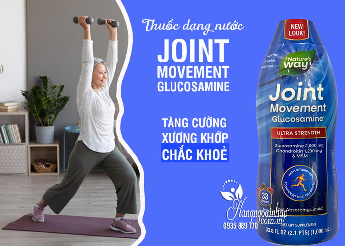 Thuốc Glucosamine dạng nước Wellesse Joint Movement 1000ml của Mỹ 1