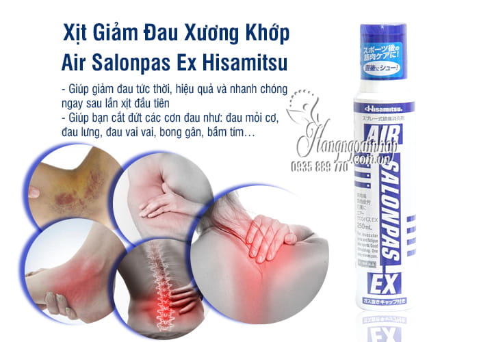 Xịt Giảm Đau Xương Khớp Air Salonpas Ex Hisamitsu Của Nhật 6