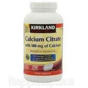 Canxi + D3 Của Mỹ 250 Viên – Kirkland Calcium Citrate 500mg