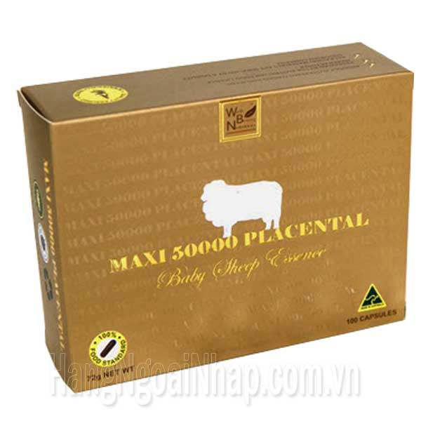 Nhau Thai Cừu Maxi Placenta 50000mg 100 Viên Của Úc