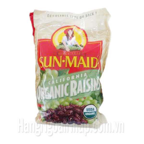 Nho Mỹ Sấy Khô Sun Maid Organic Raisins 1.6kg Của Mỹ