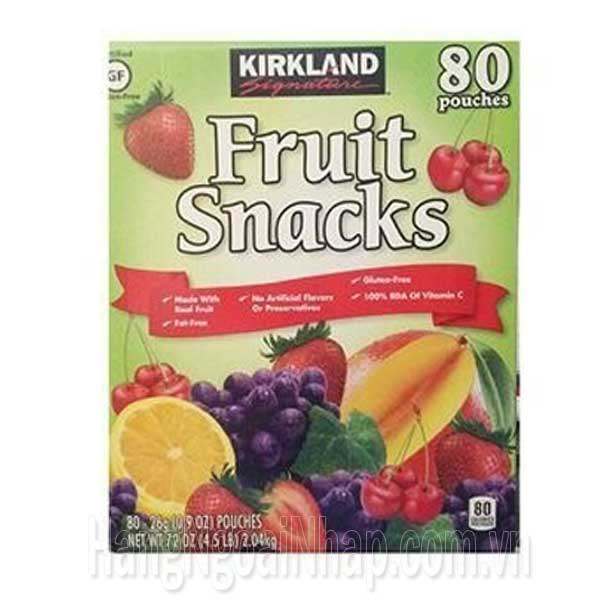 Kẹo Dẻo Trái Cây Kirkland Fruit Snacks 80 Gói Nhỏ