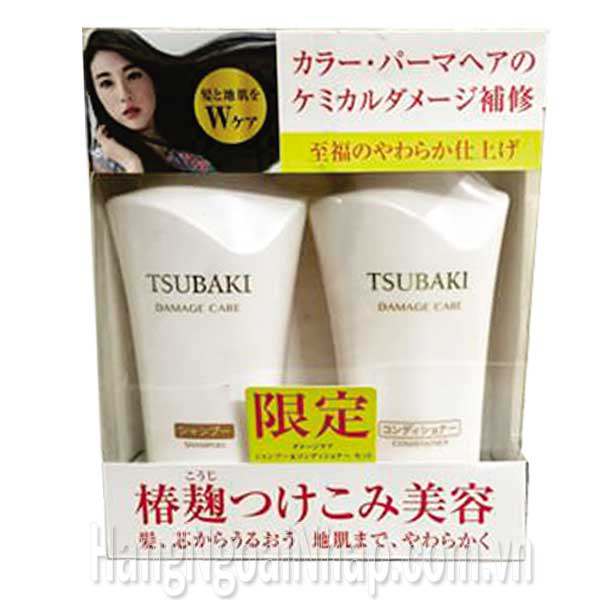 Dầu Gội Bộ 2 Shiseido Tsubaki Damage Care Màu Trắng 500ml