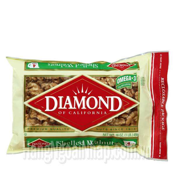 Hạt Óc Chó Diamond 453g Của Mỹ - Cung Cấp Omega 3, Vitamin E