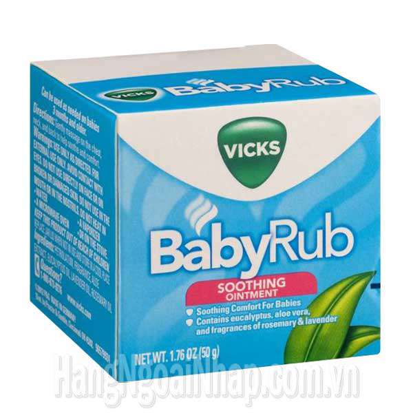 Dầu Bôi Ấm Ngực Vicks BabyRub 50g Của Mỹ