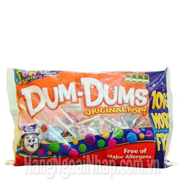 Kẹo Mút  Dum Dums Original Pops 323g Của Mỹ