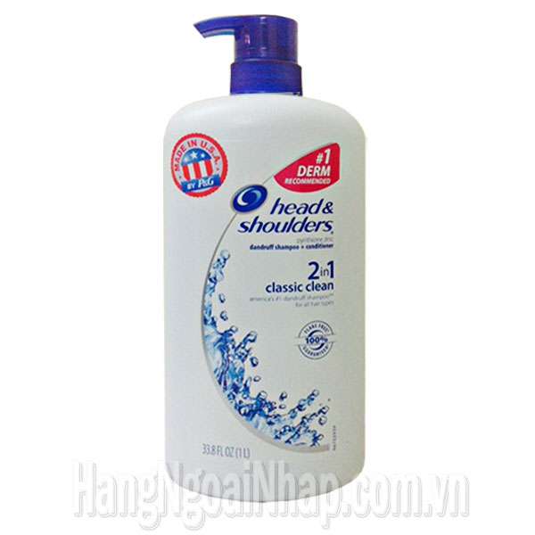 Dầu Gội Xả Trị Gàu Head Shoulders Classic Clean 2 in 1 Của Mỹ