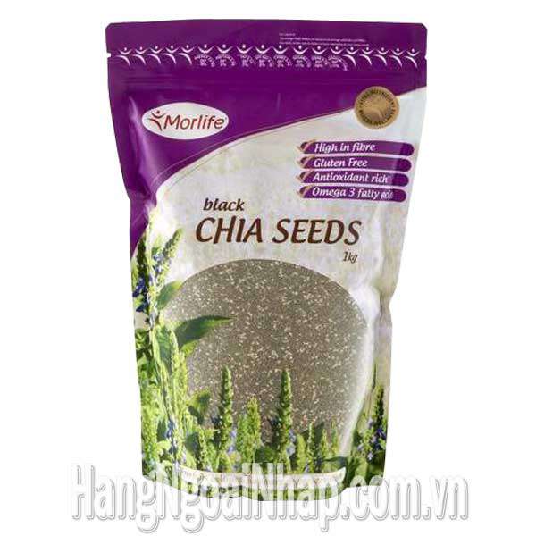 Hạt Chia Morlife Black Chia Seeds Omega 3 Gói 1kg Của Úc